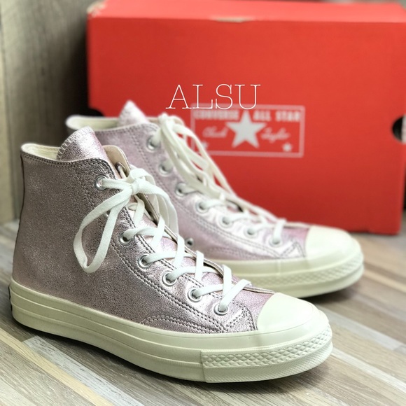 Converse 🔥SALE!🔥 Chuck 70 Leather HI Rust Pink AUTHENTIC Womens Size 7 561732C - Picture 3 of 8